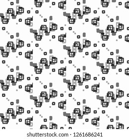 Simple black and white vector illustration. Abstract geometric background pattern