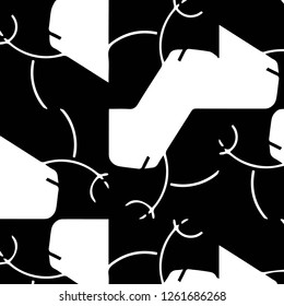 Simple black and white vector illustration. Abstract geometric background pattern
