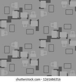 Simple black and white vector illustration. Abstract geometric background pattern