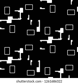Simple black and white vector illustration. Abstract geometric background pattern