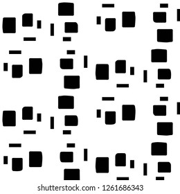 Simple black and white vector illustration. Abstract geometric background pattern