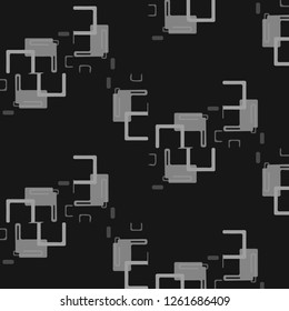 Simple black and white vector illustration. Abstract geometric background pattern