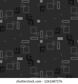 Simple black and white vector illustration. Abstract geometric background pattern