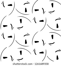 Simple black and white vector illustration. Abstract geometric background pattern