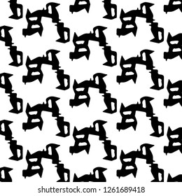 Simple black and white vector illustration. Abstract geometric background pattern