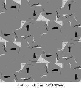 Simple black and white vector illustration. Abstract geometric background pattern