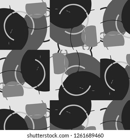 Simple black and white vector illustration. Abstract geometric background pattern