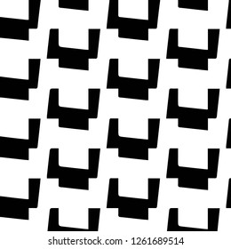Simple black and white vector illustration. Abstract geometric background pattern