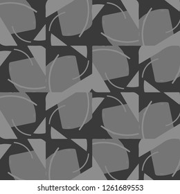 Simple black and white vector illustration. Abstract geometric background pattern