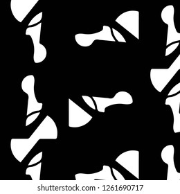 Simple black and white vector illustration. Abstract geometric background pattern