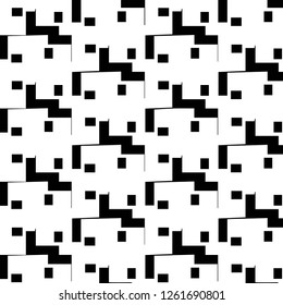 Simple black and white vector illustration. Abstract geometric background pattern