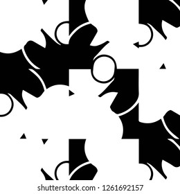 Simple black and white vector illustration. Abstract geometric background pattern