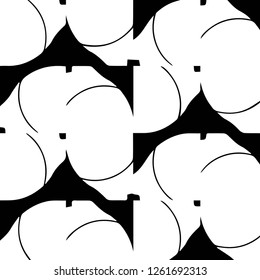 Simple black and white vector illustration. Abstract geometric background pattern