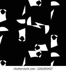 Simple black and white vector illustration. Abstract geometric background pattern