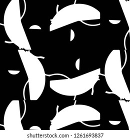 Simple black and white vector illustration. Abstract geometric background pattern