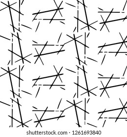 Simple black and white vector illustration. Abstract geometric background pattern