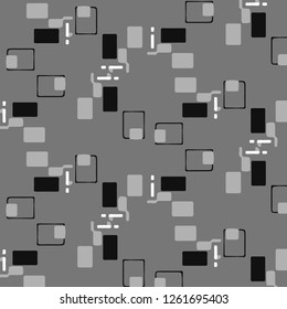 Simple black and white vector illustration. Abstract geometric background pattern