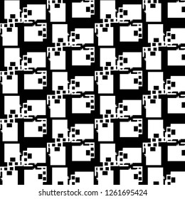 Simple black and white vector illustration. Abstract geometric background pattern