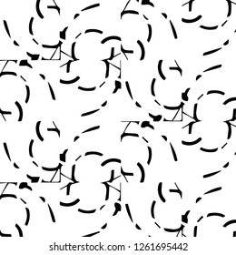 Simple black and white vector illustration. Abstract geometric background pattern