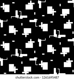Simple black and white vector illustration. Abstract geometric background pattern