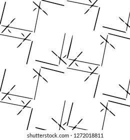 Simple black and white vector illustration. Abstract geometric background pattern