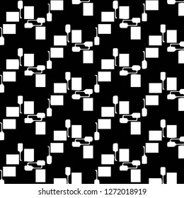Simple black and white vector illustration. Abstract geometric background pattern