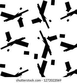 Simple black and white vector illustration. Abstract geometric background pattern