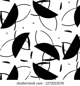 Simple black and white vector illustration. Abstract geometric background pattern