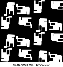 Simple black and white vector illustration. Abstract geometric background pattern