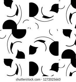 Simple black and white vector illustration. Abstract geometric background pattern