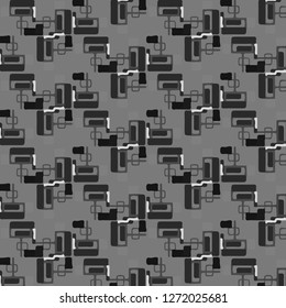Simple black and white vector illustration. Abstract geometric background pattern