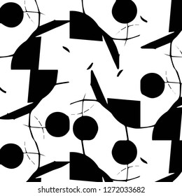 Simple black and white vector illustration. Abstract geometric background pattern