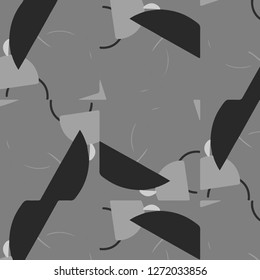 Simple black and white vector illustration. Abstract geometric background pattern