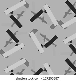Simple black and white vector illustration. Abstract geometric background pattern