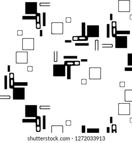 Simple black and white vector illustration. Abstract geometric background pattern