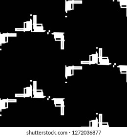 Simple black and white vector illustration. Abstract geometric background pattern