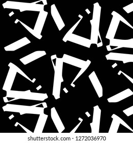 Simple black and white vector illustration. Abstract geometric background pattern