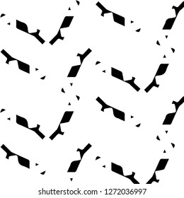 Simple black and white vector illustration. Abstract geometric background pattern