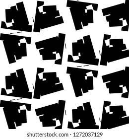 Simple black and white vector illustration. Abstract geometric background pattern