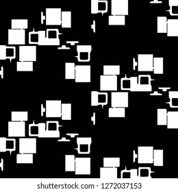 Simple black and white vector illustration. Abstract geometric background pattern