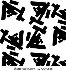 Simple black and white vector illustration. Abstract geometric background pattern