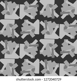 Simple black and white vector illustration. Abstract geometric background pattern