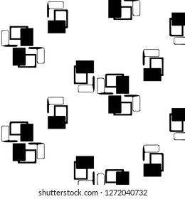 Simple black and white vector illustration. Abstract geometric background pattern
