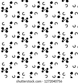Simple black and white vector illustration. Abstract geometric background pattern