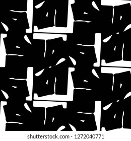 Simple black and white vector illustration. Abstract geometric background pattern