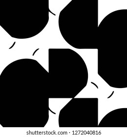 Simple black and white vector illustration. Abstract geometric background pattern