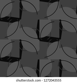 Simple black and white vector illustration. Abstract geometric background pattern