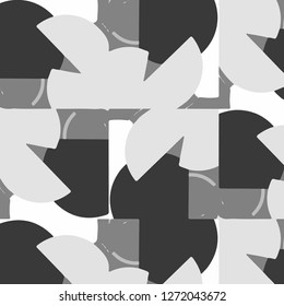 Simple black and white vector illustration. Abstract geometric background pattern
