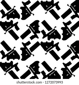 Simple black and white vector illustration. Abstract geometric background pattern