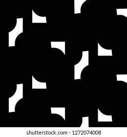 Simple black and white vector illustration. Abstract geometric background pattern